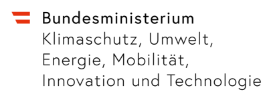 Logo Bundesministerium für Klimaschutz, Umwelt, Energie, Mobilität, Innovation und Technologie